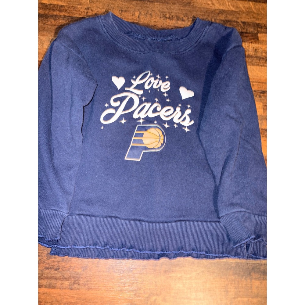 NBA Indiana Pacers Kids Fleece Sweatshirt Sweatpants 2-Piece Set Blue Gray 6X - Picture 4 of 8